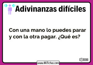 Adivinanzas dificiles sin solucion