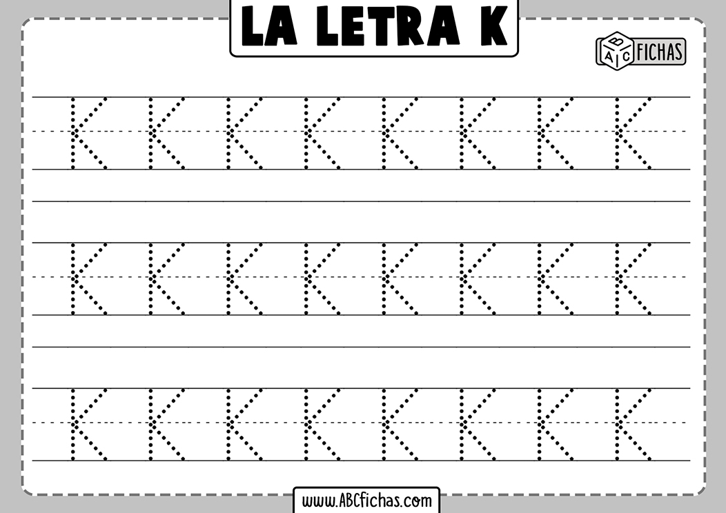 Aprender a escribir la letra k