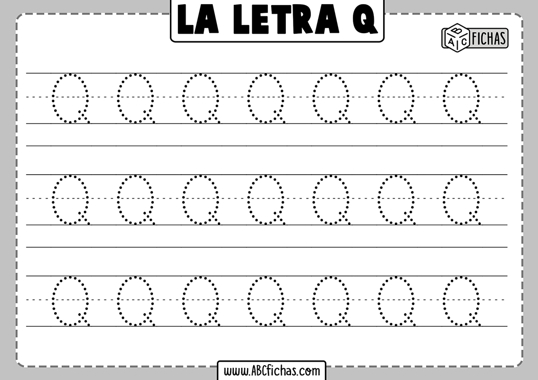 Aprender a escribir la letra q