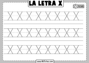 Aprender a escribir la letra x