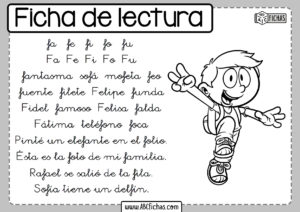 Ficha de lectura letra f