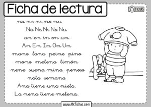 Ficha de lectura letra n