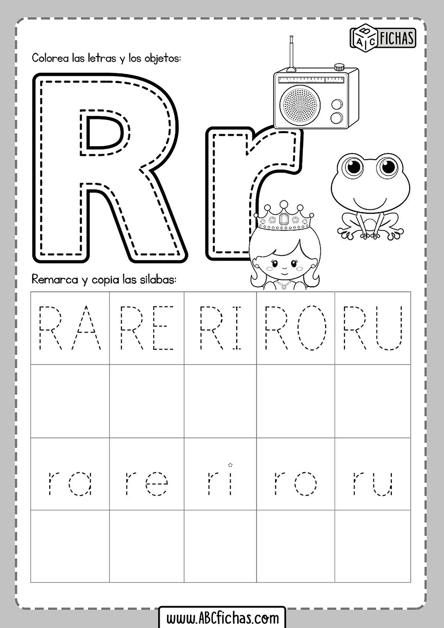 Ficha Para Colorear De La Letra Rr Images And Photos Finder