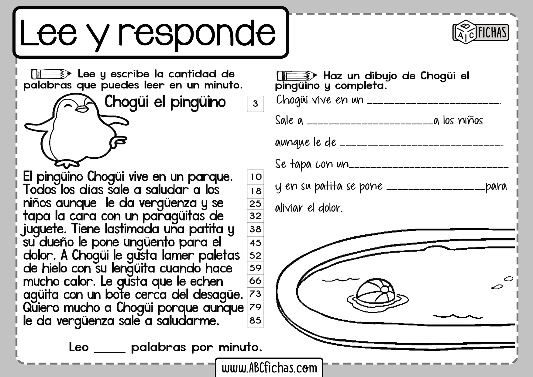 Esmerado horario tal vez Fichas de Comprensión Lectora para Niños | IMPRIMIBLES