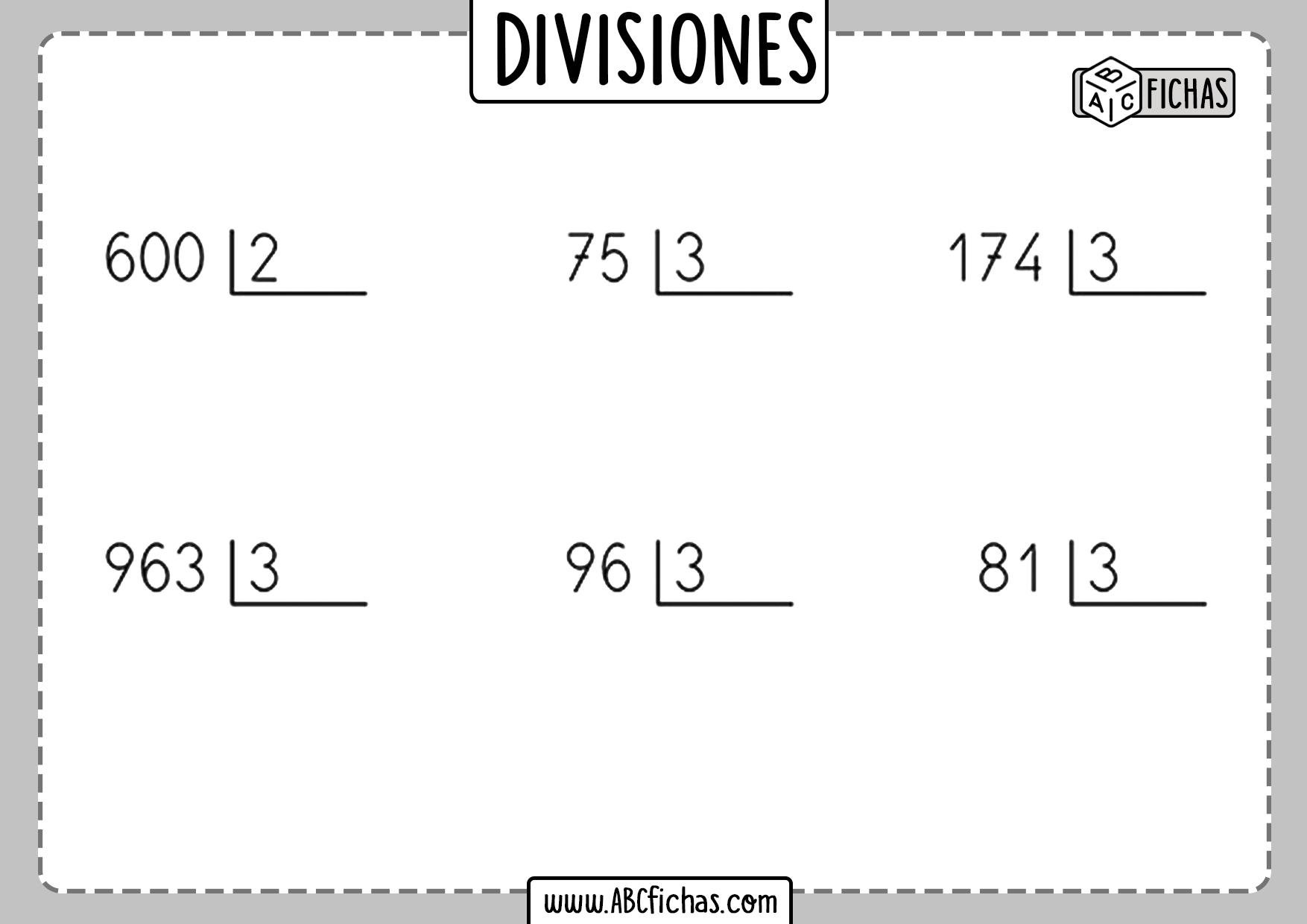 Fichas Con Ejercicios De Divisiones Para Niños De Primaria 4777