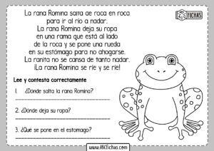 Lecturas cortas con dibujos y preguntas