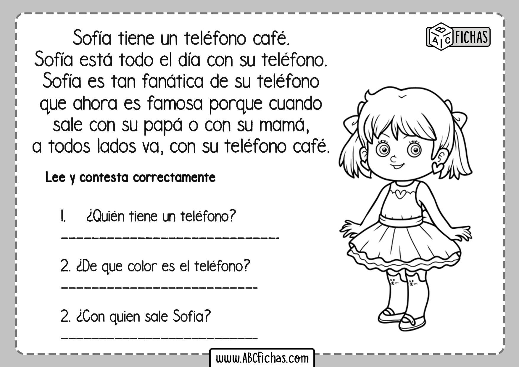 Lecturas cortas con preguntas niños - ABC Fichas
