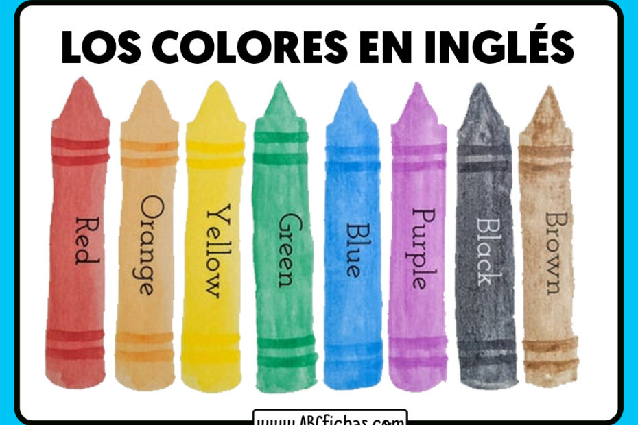 Los colores en ingles esl para niños