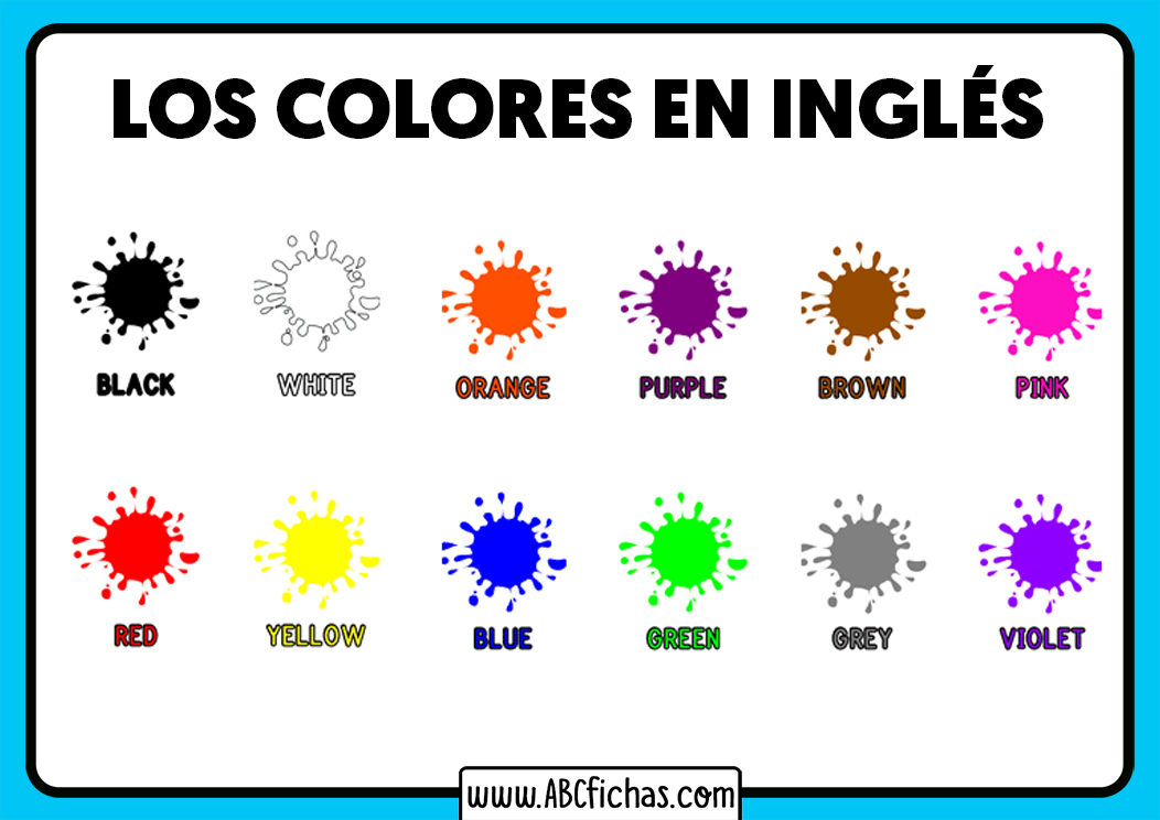 Los colores en ingles para niños