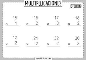 Multiplicaciones de una cifra