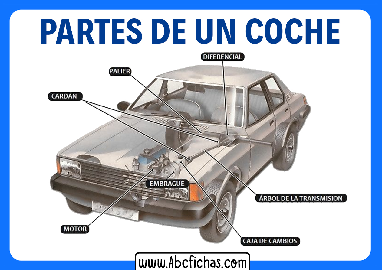 Estructura y Partes de un Coche, Automóvil o Carro