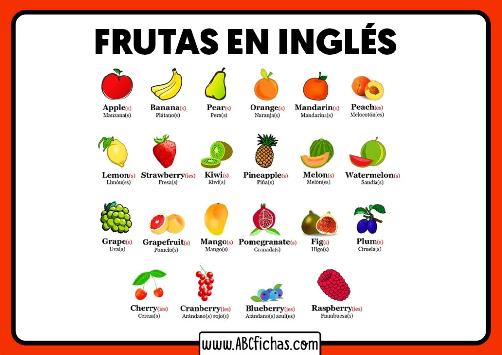 Frutas Y Verduras En Ingles 10E
