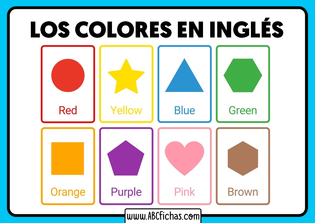 Vocabulario de los colores para niños en ingles