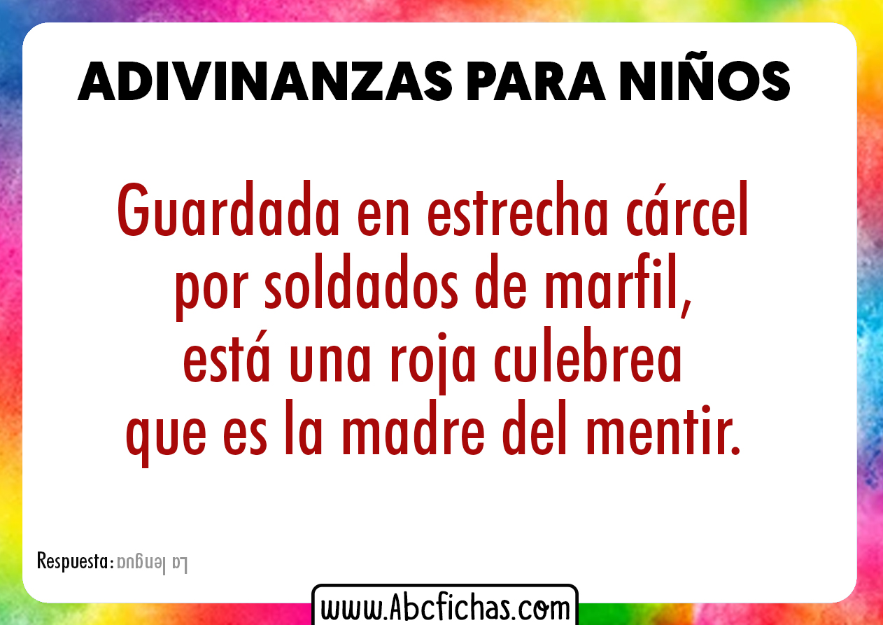 Adivinanzas con respuesta para niños