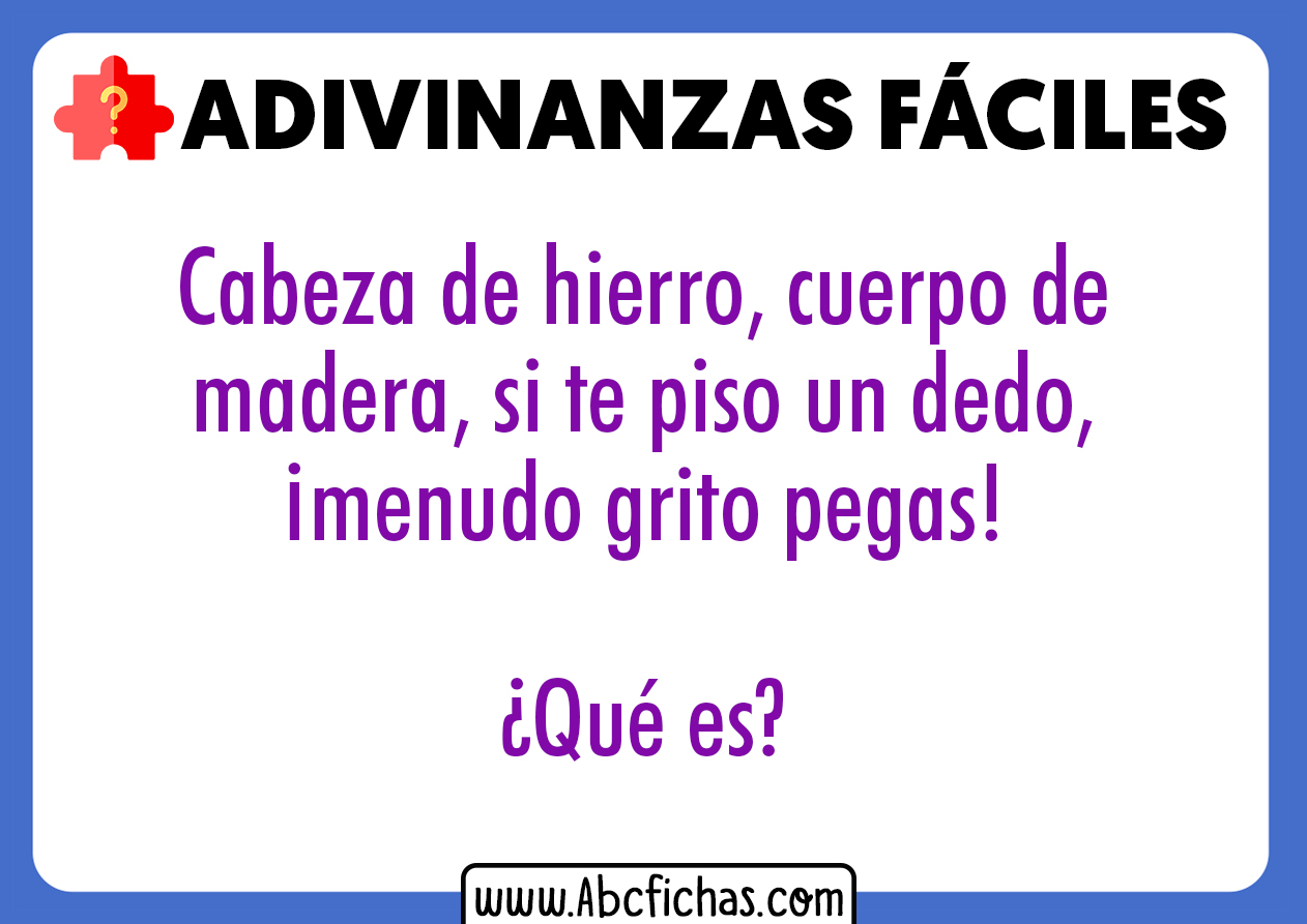 Adivinanzas faciles para niños pequeños