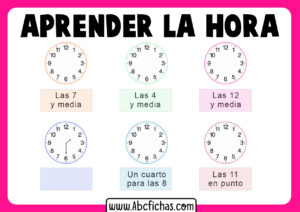 Aprender la hora del reloj