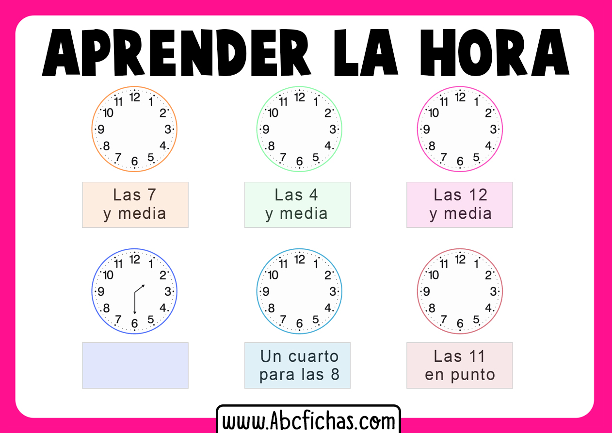 Aprender la hora del reloj