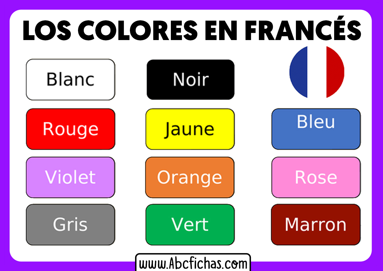 Aprender los colores en frances