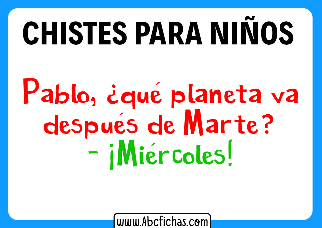 Chistes cortos para niños