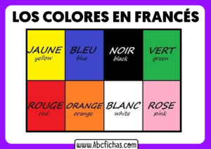 Colores en frances vocabulario