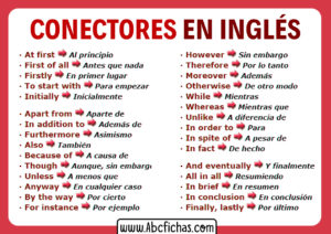 Conectores en ingles
