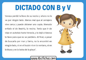 Dictados cortos con b y v