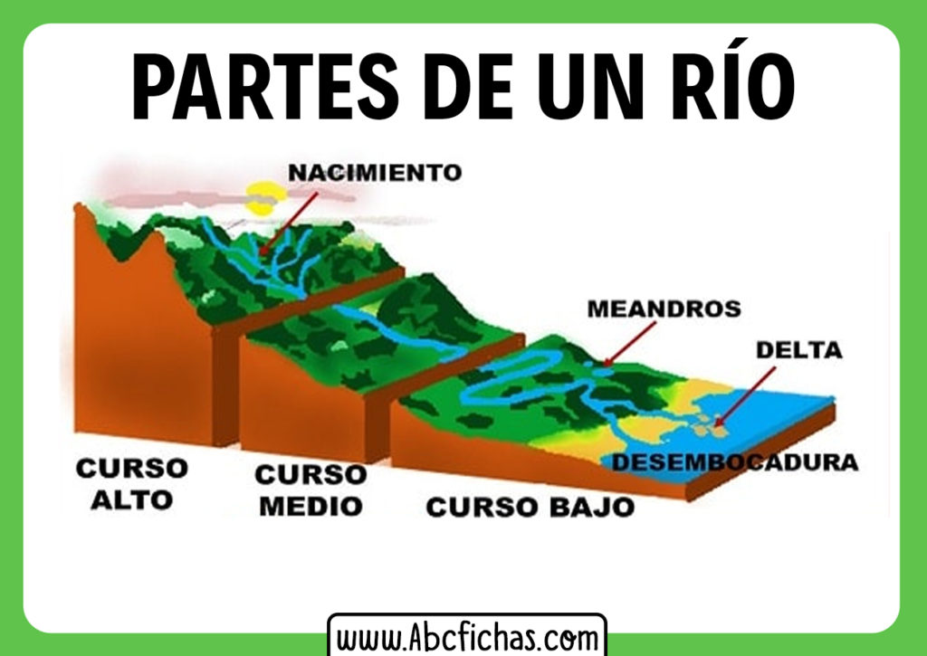 Las Partes de un Río Cauce Alto, Medio y Bajo y sus partes