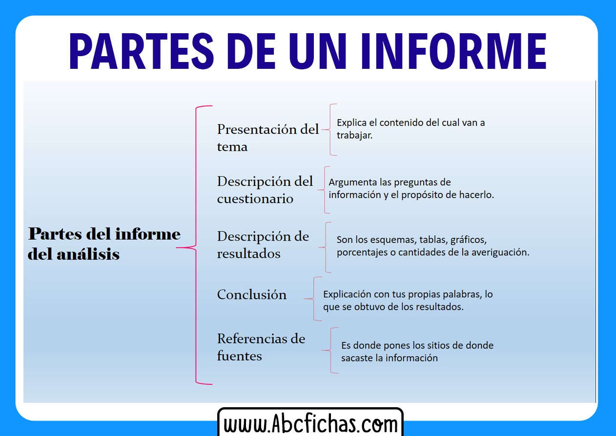 Estructura De Un Informe Abc Fichas