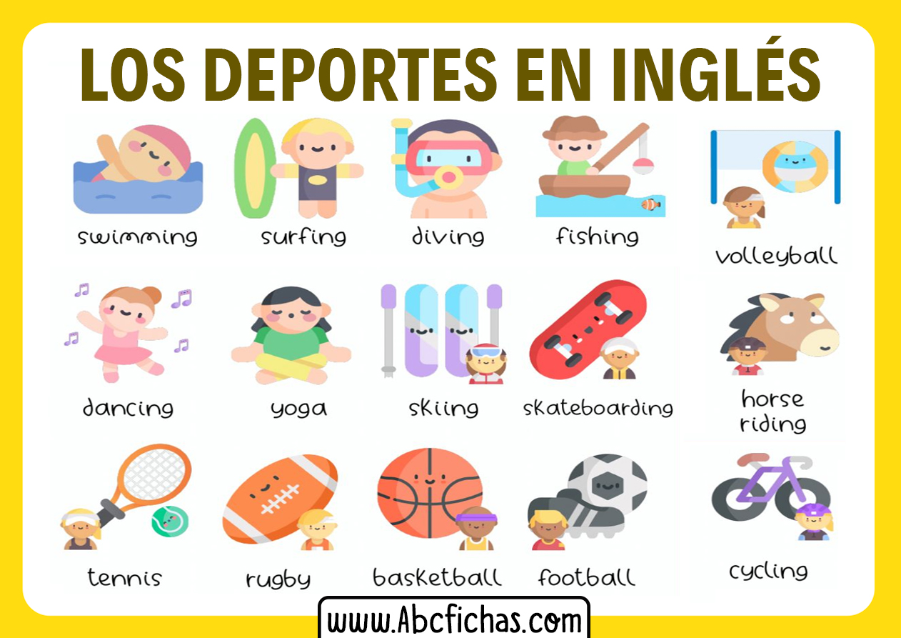 Los deportes en ingles vocabulario