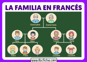 Miembros de la familia en frances