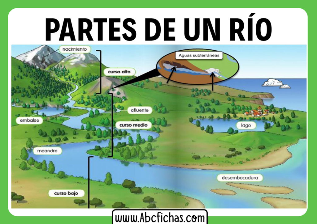 Las Partes de un Río | Cauce Alto, Medio y Bajo y sus partes