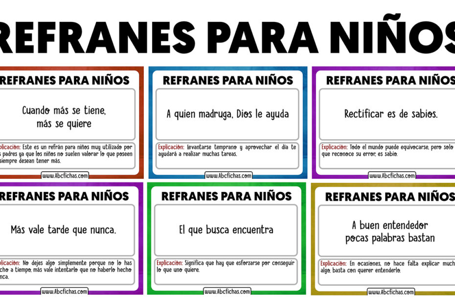 Refranes para niños