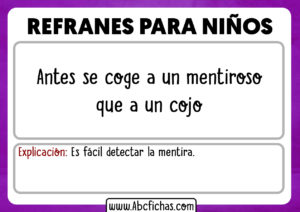 Refranes para que los niños aprendan