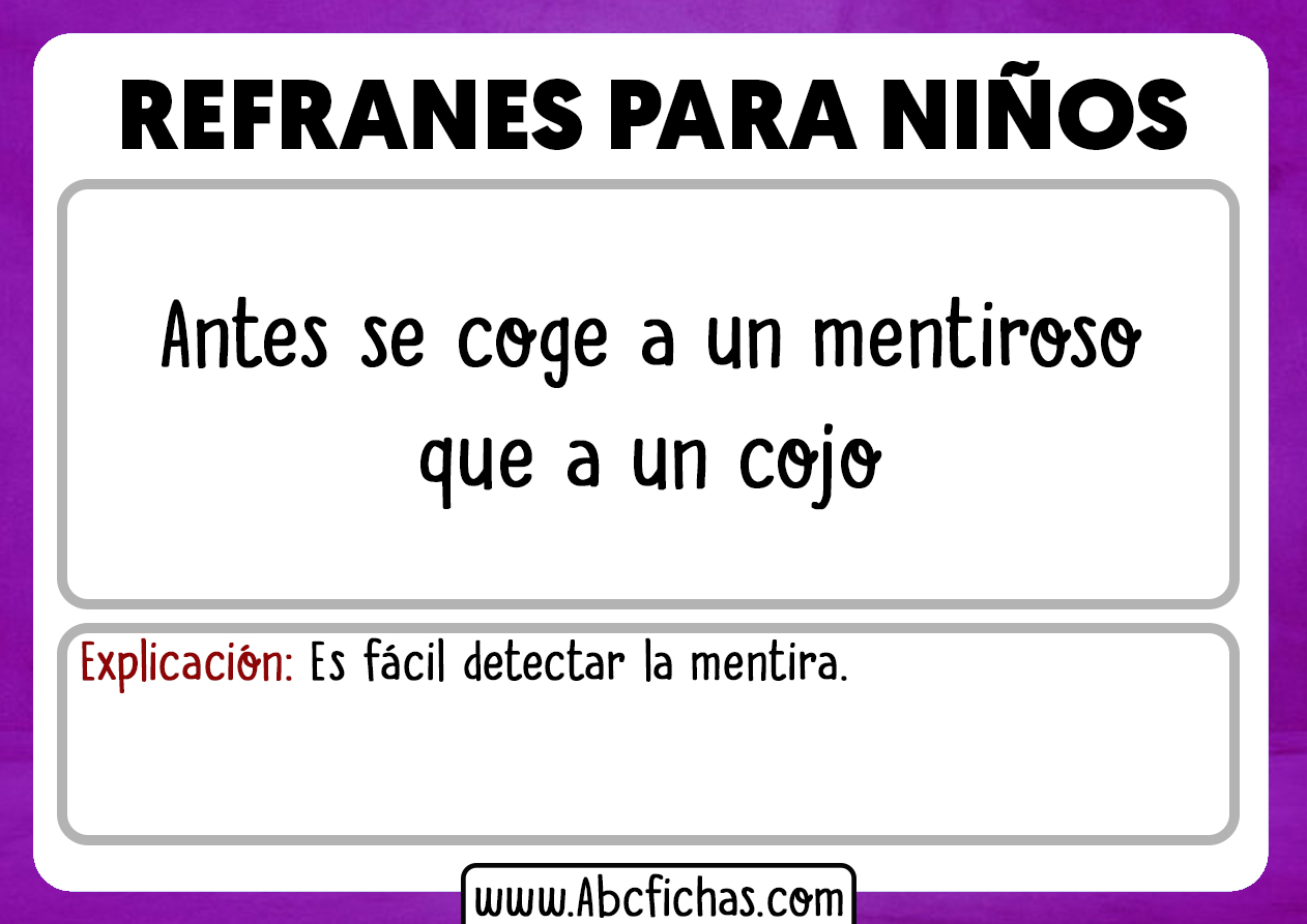 Refranes para que los niños aprendan