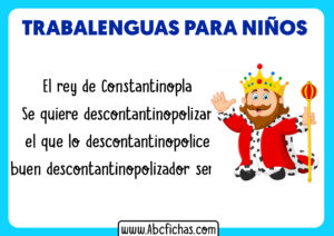 Trabalenguas faciles para niños