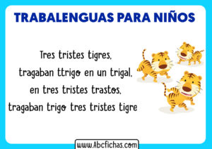 Trabalenguas infantiles para niños