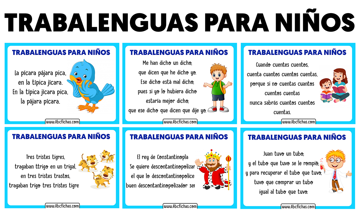 Trabalenguas Cortos y Divertidos para Niños