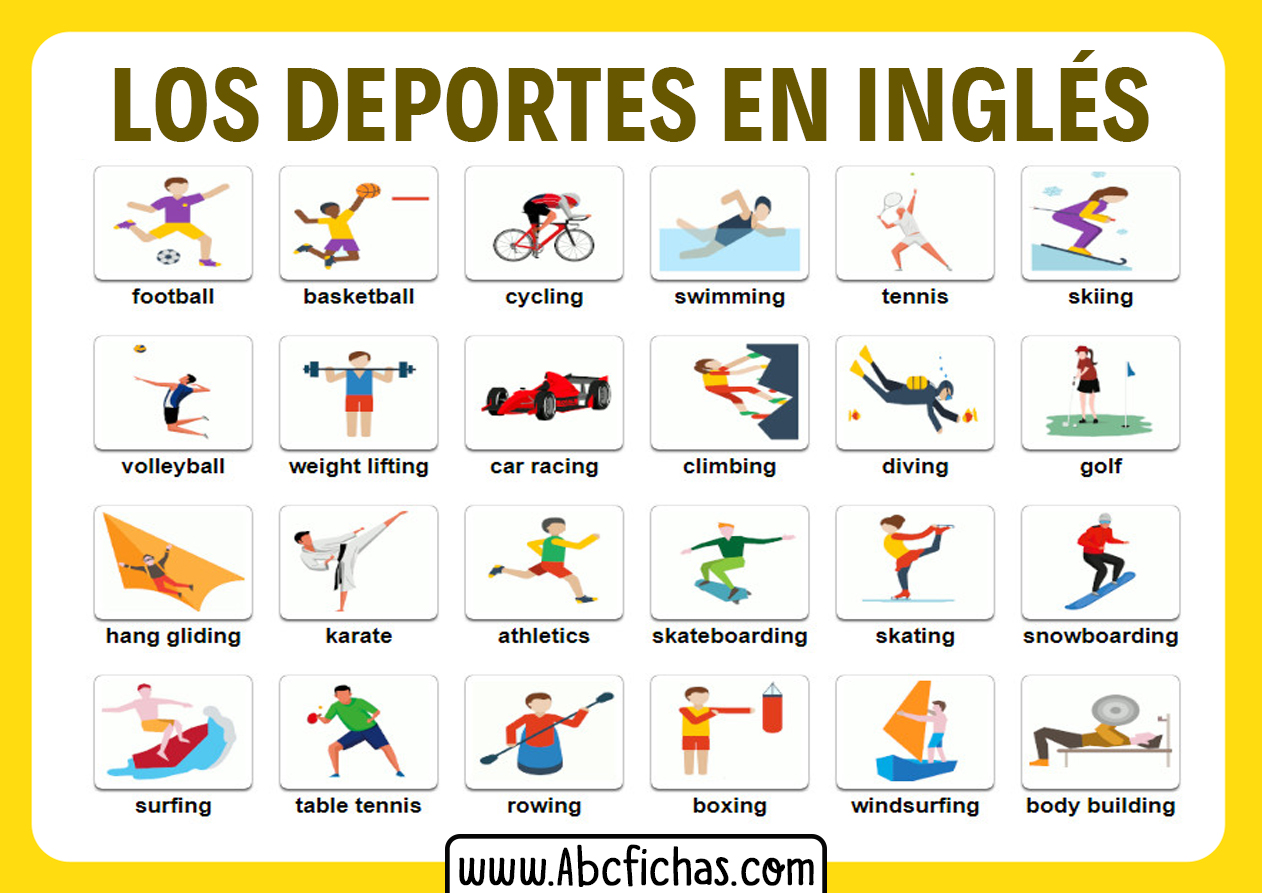 Vocabulario los deportes en ingles