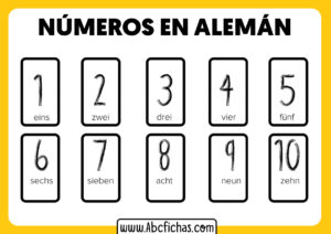 Numeros del 1 al 10 en aleman