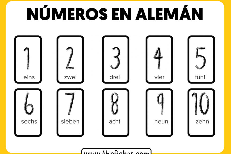 Numeros del 1 al 10 en aleman