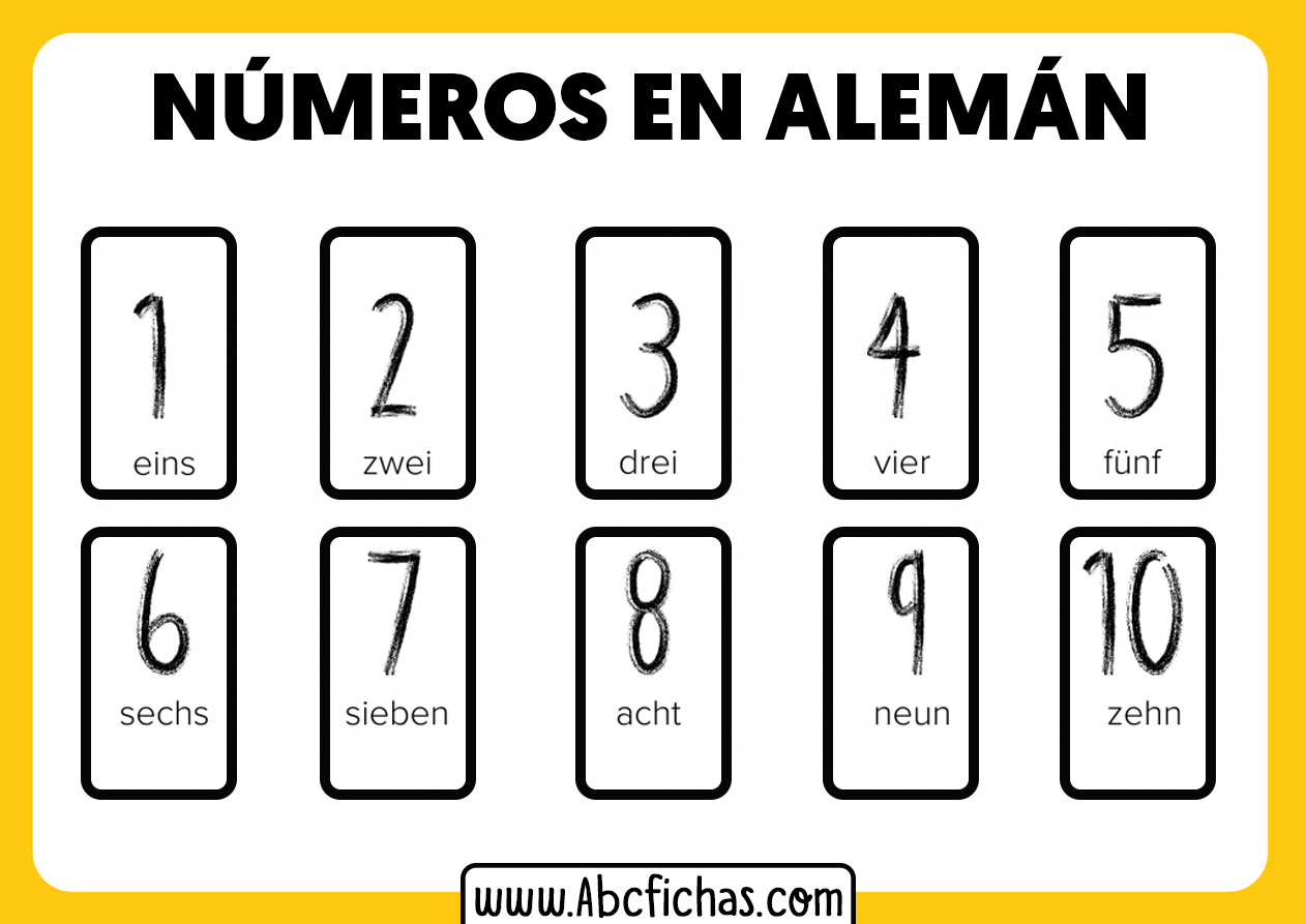 Numeros del 1 al 10 en aleman