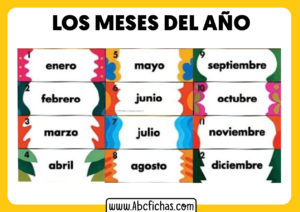 Poster meses del año ficha