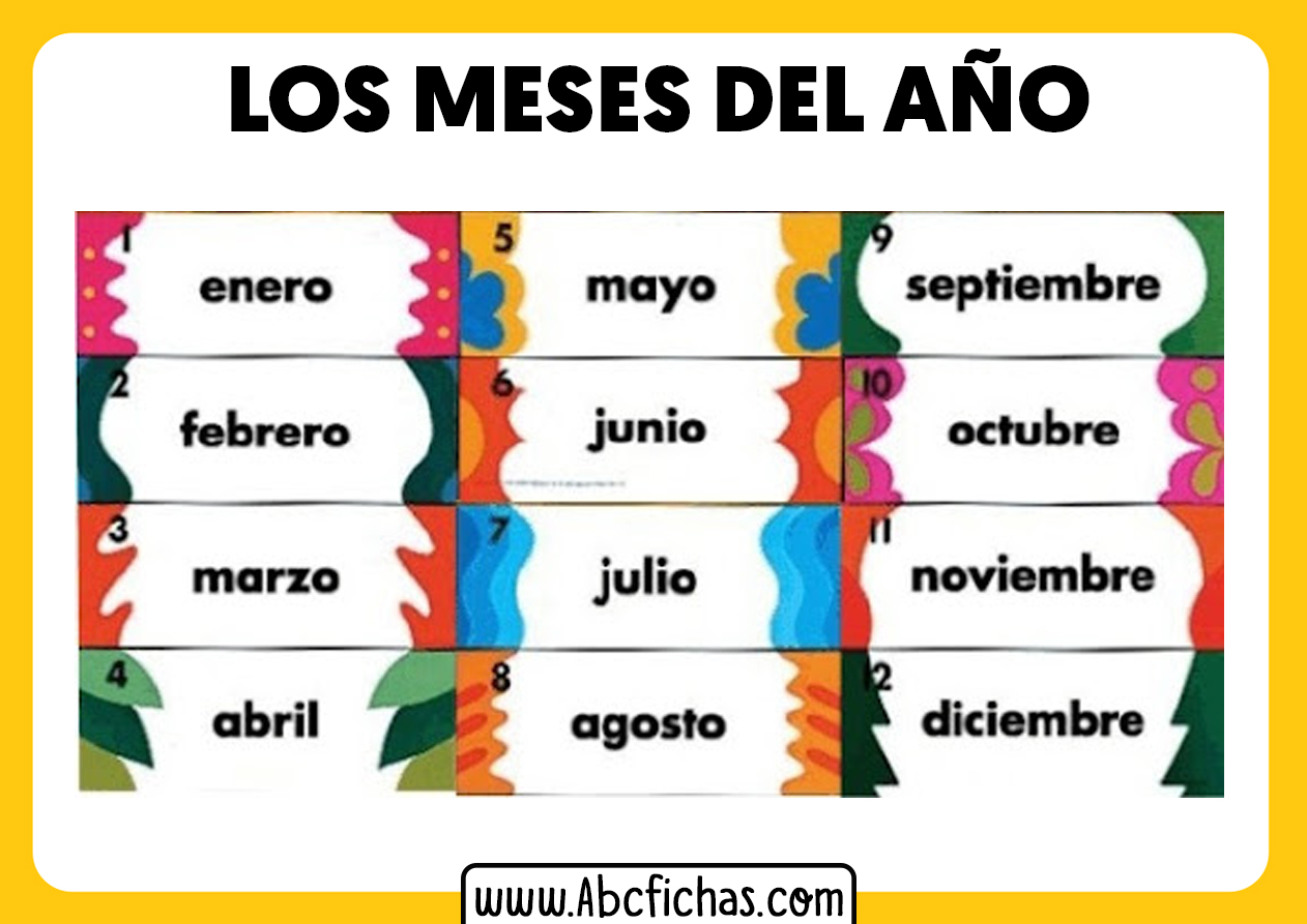 Poster meses del año ficha