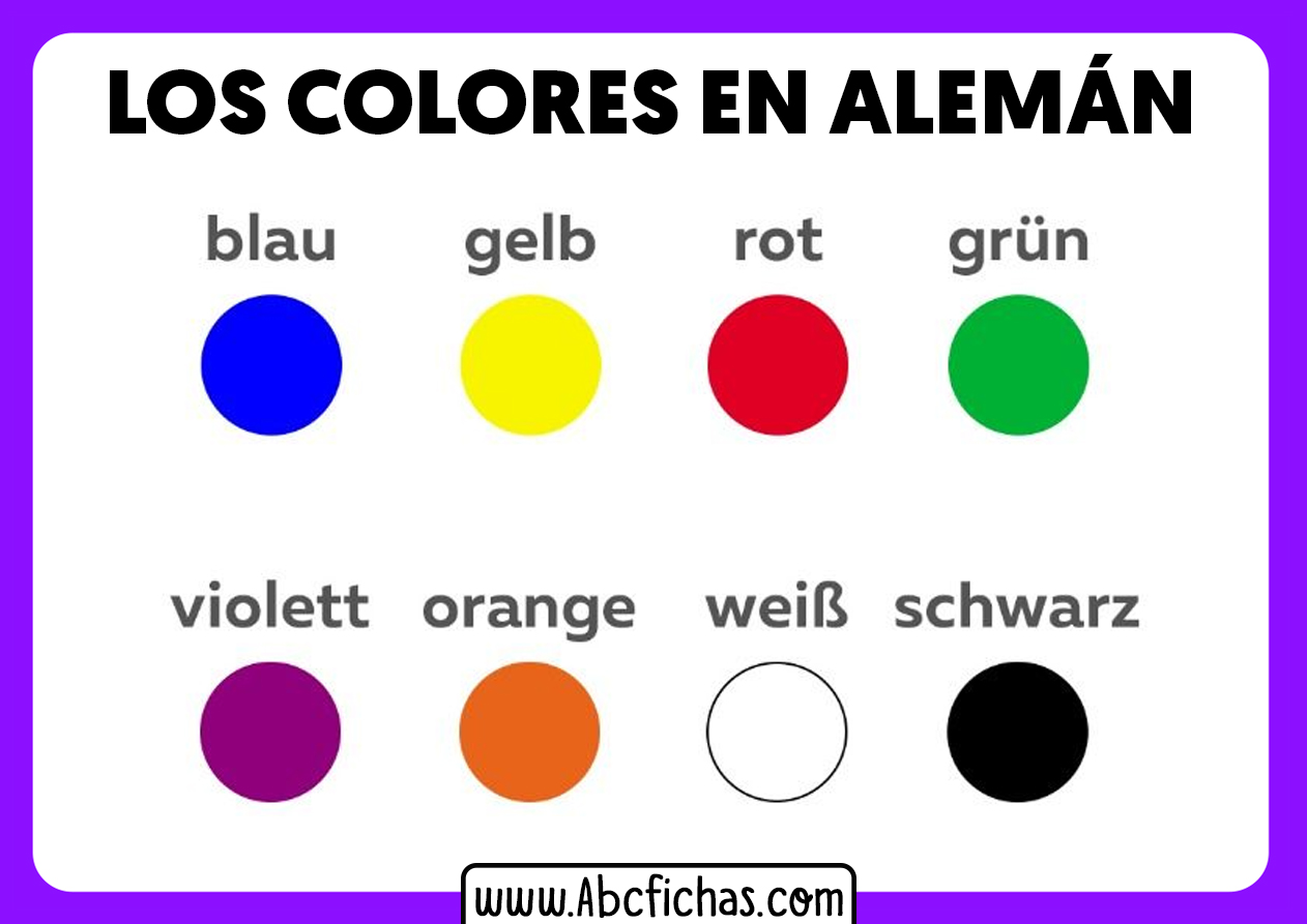 Como se escriben colores en aleman