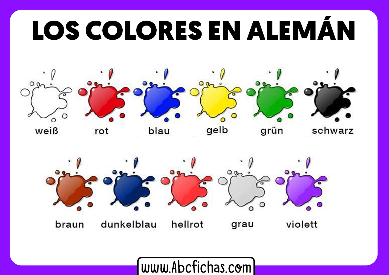 Vocabulario colores en aleman