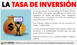 Que es la tasa de inversion