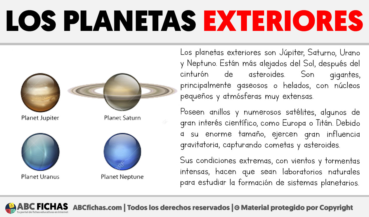 Que son los planetas exteriores