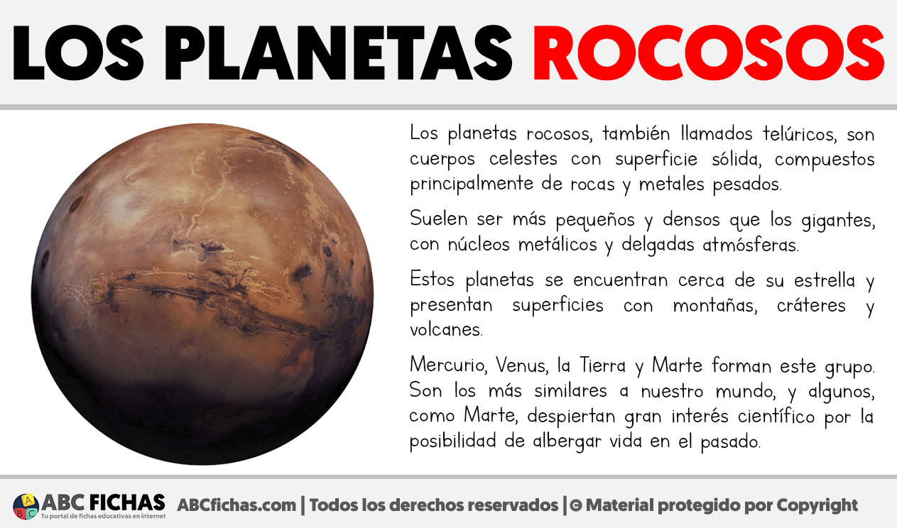 Que son los planetas rocosos