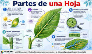Infografia sobre Partes de una Hoja