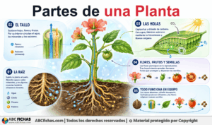 Infografia sobre Partes de una Planta